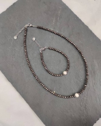 5   α  σετ  σετ  κολιε βραχιολι καφε (1)